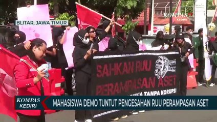 Unjuk Rasa Mahasiswa Tuntut RUU Perampasan Aset Segera Disahkan