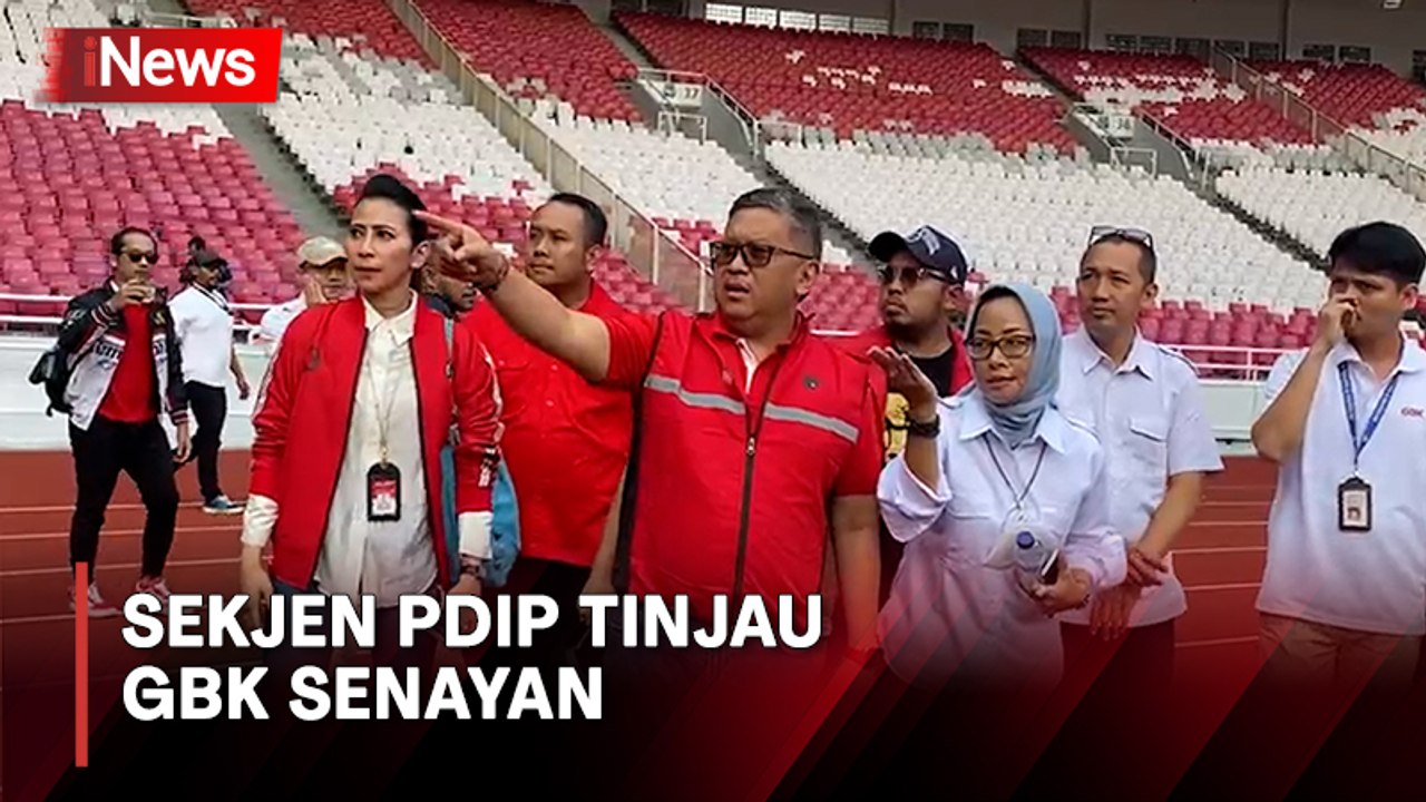 Sekjen PDIP Hasto Cek Kesiapan GBK Jelang Puncak Bulan Bung Karno 2023