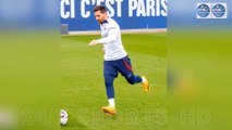 Lionel Messi returned to training Monday with his Paris Saint-Germain teammates after the club lifted his suspension
