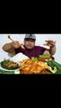 Mukbang Spicy Big Duck, Stir-fried Kale, Raw Chives