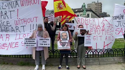 Manifestación en Bruselas por el corazón desaparecido en Barcelona