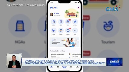 Digital driver's license, sa Hunyo balak i-roll out; puwedeng ma-download sa super app na binubuo ng DICT | Saksi