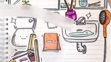 [paper diy] Bathroom cleaning time 화장실 청소하기 asmr 종이놀이 paper play