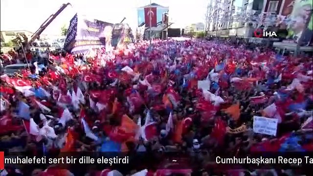 Cumhurbaşkanı Recep Tayyip Erdoğan, Tekirdağ'da düzenlediği mitingde muhalefeti sert bir dille eleştirdi