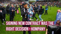 Signing a contract was the right decision says Burnley boss Vincent Kompany