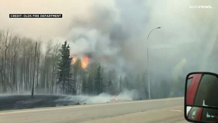 شاهد: حرائق غير مسبوقة في الغرب الكندي