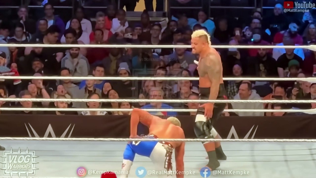 Cody Rhodes destroys The Bloodline during WWE Live Event!!