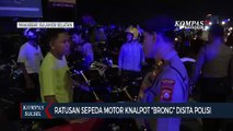Ratusan Sepeda Motor Knalpot Brong Disita Polisi