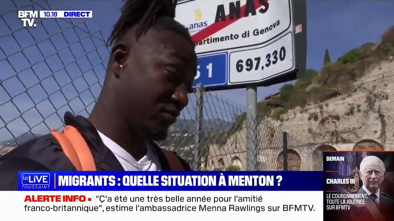 Le discours provoquant d'un migrant illégal de Guinée à la frontière à Menton : "La France nous a colonisés, alors nous on va vous envahir. Plein de jeunes d'Afrique viennent !"