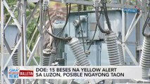 DOE: 15 beses na yellow alert sa Luzon, posible ngayong taon | GMA Integrated News Bulletin