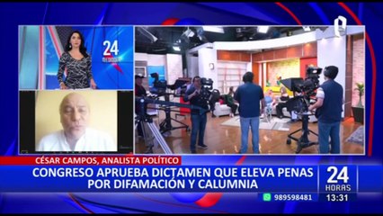 César Campos sobre "ley mordaza": "Bancadas no quieren que los toquen ni con el pétalo de una rosa"