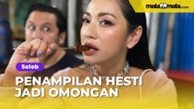 Dandan Menor Makan Sate di Kaki Lima, Penampilan Hesti Purwadinata Jadi Omongan