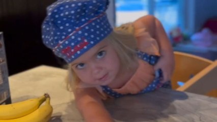 Talented toddler makes mom's morning special by preparing a latte for her