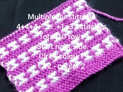 New two colour knitting pattern / for #cardigan #jacket #sweater #mufler