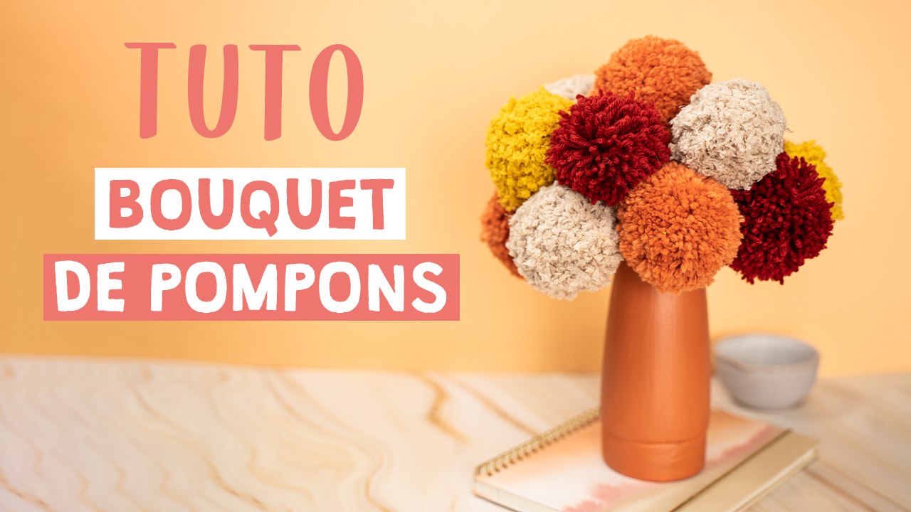 TUTO BOUQUET DE POMPONS EN LAINE (faire son appareil à pompons)