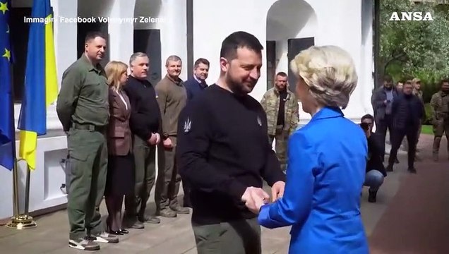 Giornata dell'Europa, Von der Leyen incontra Zelensky a Kiev
