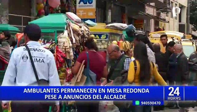Ambulantes continúan en Mesa Redonda y Mercado Central