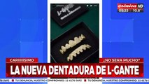 L-Gante mostró su dentadura con incrustaciones de oro y diamantes