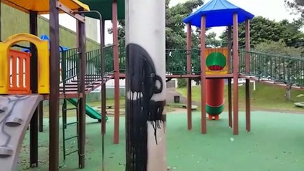 Parquinho do Ginásio da Neva é vandalizado