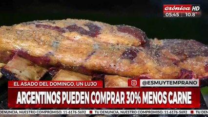 El argentino consume un 30% menos de carne que en el Gobierno de Macri