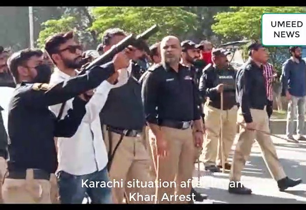 Karachi situation after Imran Khan Arrest VIDEO LATEST -  Arrested- by NAB and Rangers