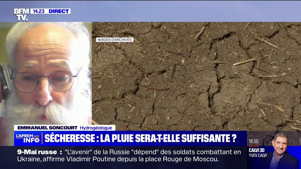 Sécheresse: "Il n'y a pratiquement aucune pluie qui pourra atteindre les nappes phréatiques", explique l'hydrogéologue Emmanuel Soncourt