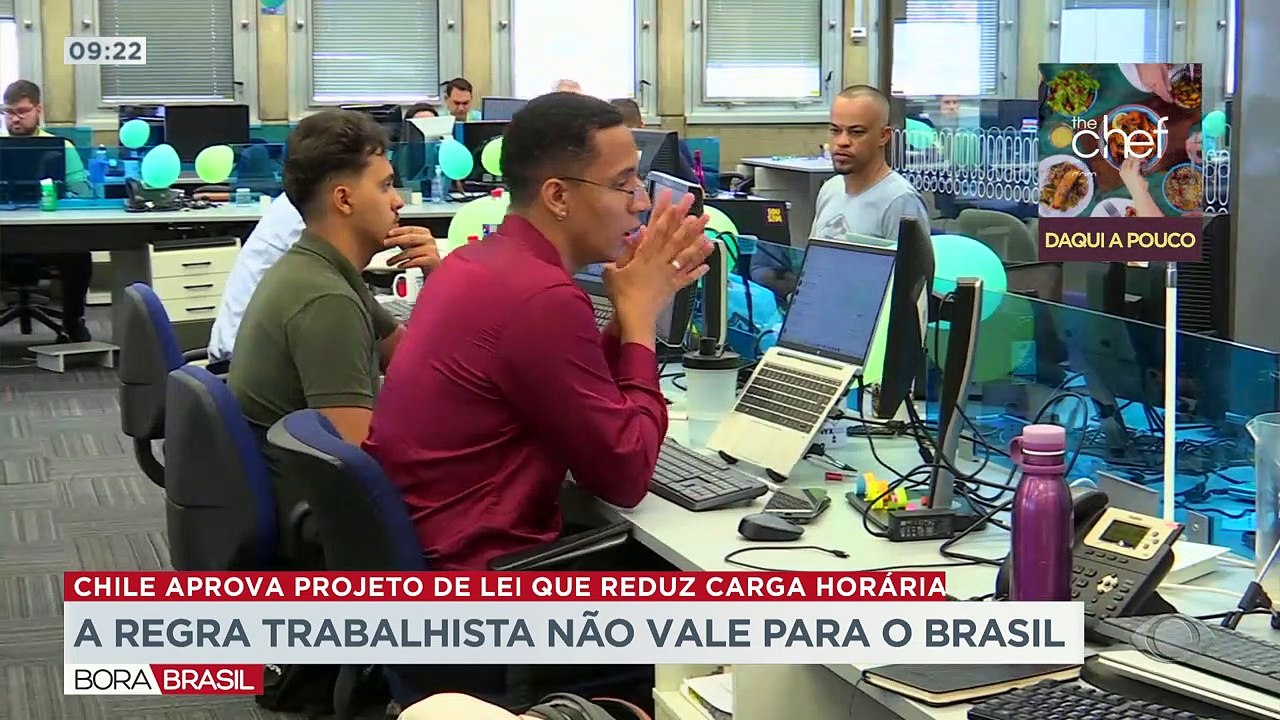 Chile aprova projeto de lei que reduz carga horária no país 09/05/2023 12:08:32