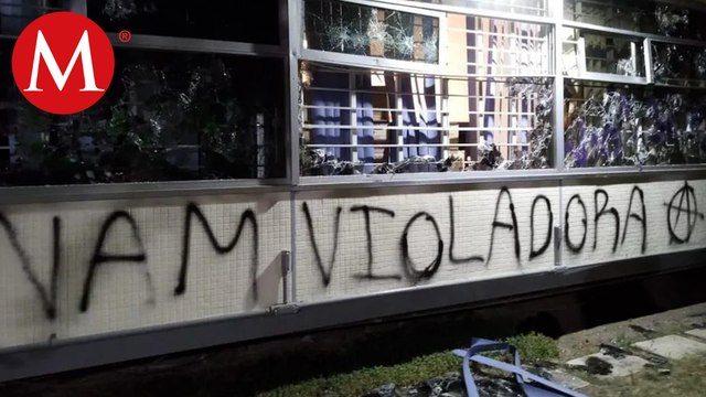 UNAM denuncia daño de instalaciones y retención de personal por personas embozadas