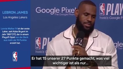 James adelt Walker: "Ohne ihn nicht gewonnen"