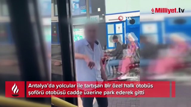 Yolcularla tartışan otobüs şoförü isyan etti, yolcu dolu otobüsü park edip işi bıraktı