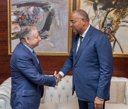 Patrick Achi discute de la sécurité routière avec Jean Todt, envoyé spécial des Nations Unies