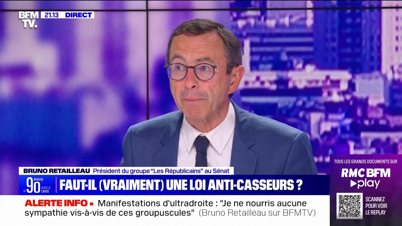 Loi anti-casseurs: pour Bruno Retailleau (LR), il faut "assigner à résidence" les individus qui "représentent une menace grave"