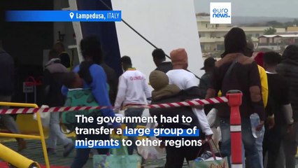 650 migrants have been evacuated from Lampedusa amid 'crisis'