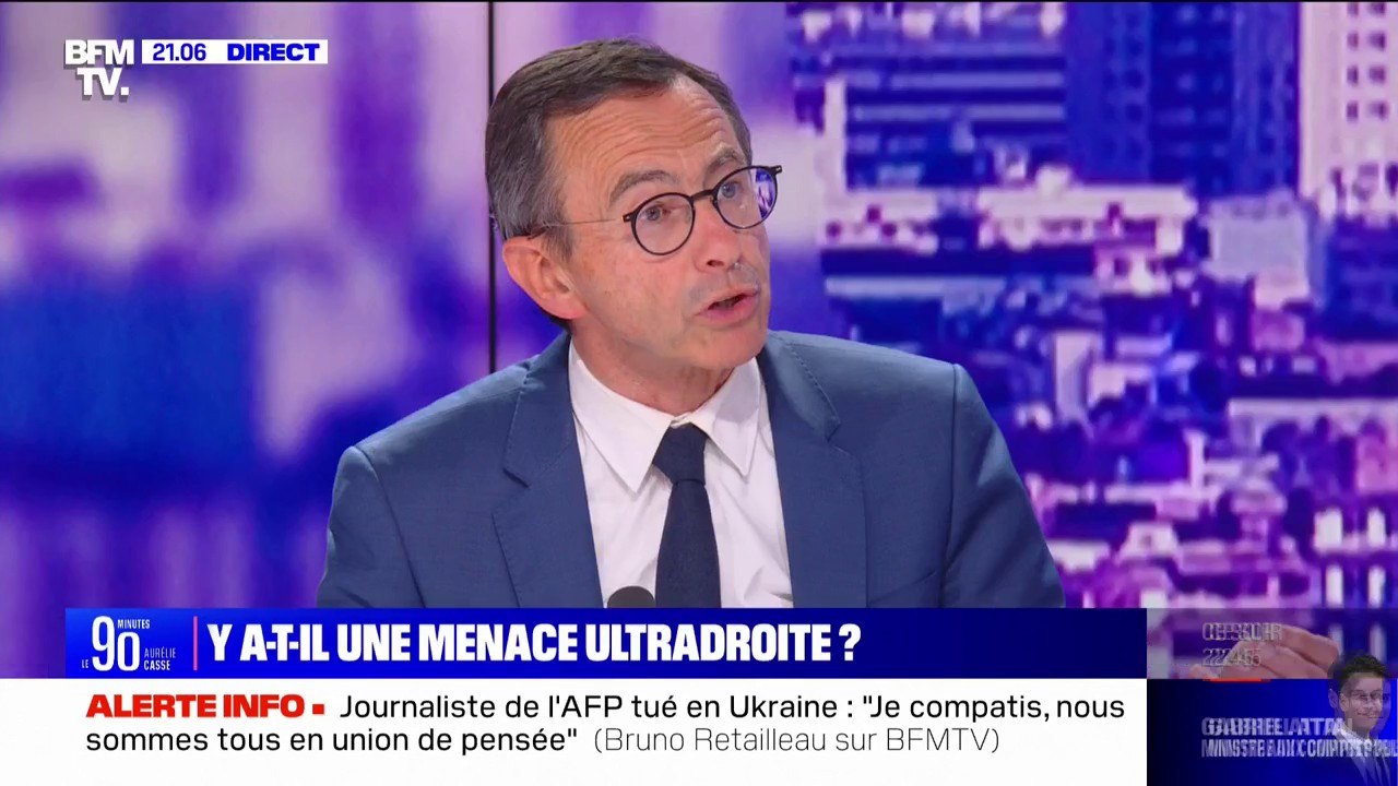 "Ultradroite, ultragauche, dès qu'il y a violence, je condamne la violence" affirme Bruno Retailleau (LR)