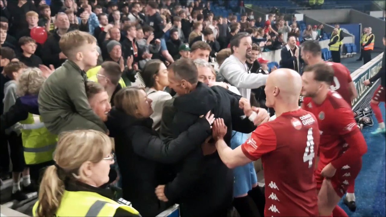 Worthing FC celebrate winning the Sussex Senior...