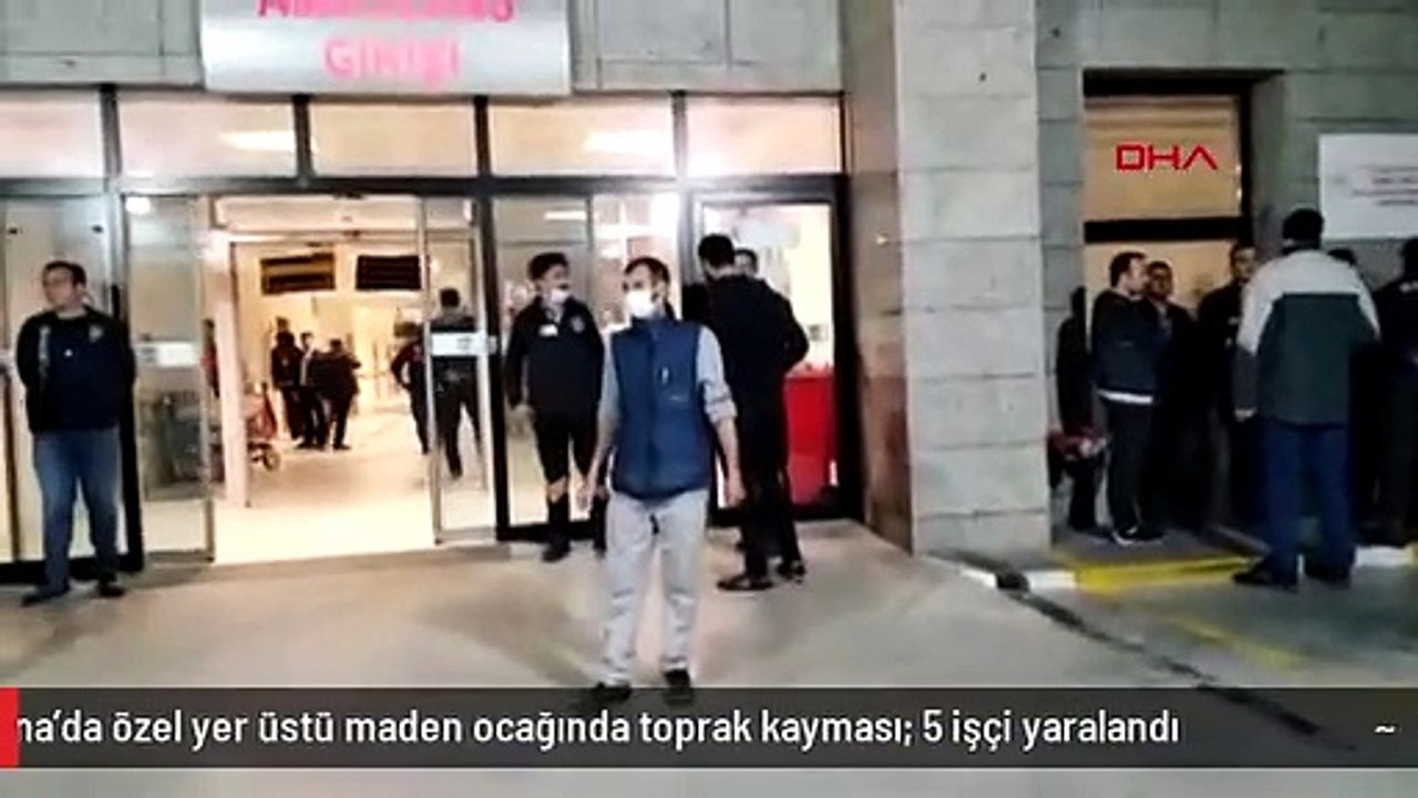 Soma'da özel yer üstü maden ocağında toprak kayması: 5 işçi yaralandı