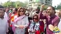 PTI Supporters Protest In Whole Country _ Female Workers Got Emotional _ Cap_144p