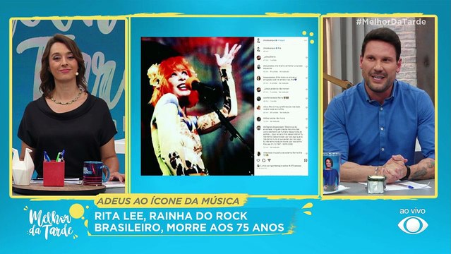 Famosos lamentam a morte da cantora Rita Lee | Melhor da Tarde 09/05/2023 17:07:27