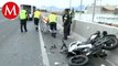 Reportan dos personas lesionadas tras choque en la autopista México-Pachuca