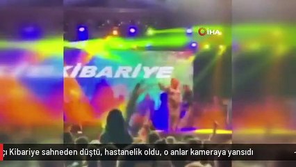 Konserde sahneden düşen Kibariye apar topar hastaneye kaldırıldı