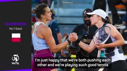 Swiatek enjoying growing challenge from Sabalenka