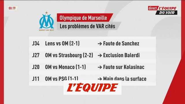 L'OM détaille toutes les erreurs d'arbitrage dont il aurait été victime cette saison - Foot - L1