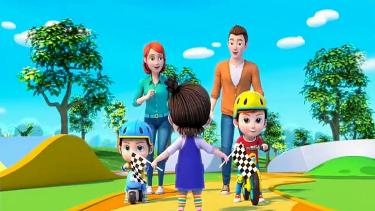 Baby let`s have fun riding bike! Mommy, Daddy care her cute Baby_ Cartoon Song& Video for kids
