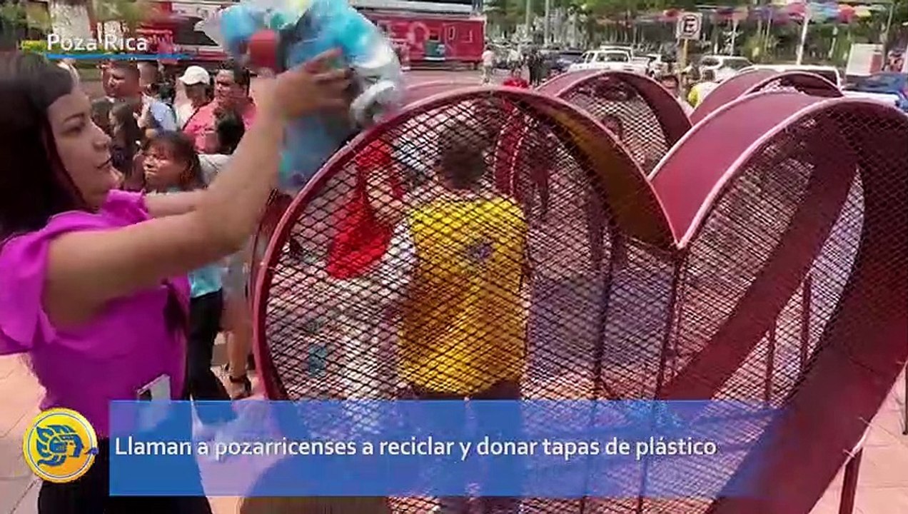 Llaman en Poza Rica a reciclar y donar tapas de plástico