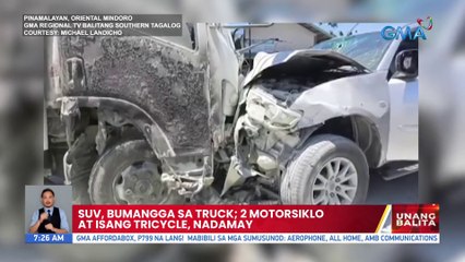 SUV, bumangga sa truck; 2 motorsiklo at isang tricycle, nadamay | UB