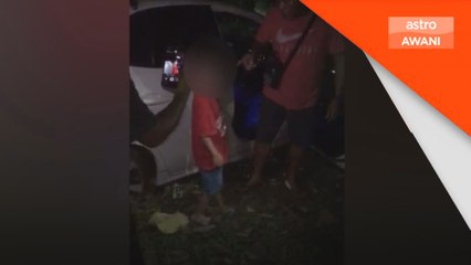 Budak enam tahun cedera, kereta dipandu rempuh tiang lampu