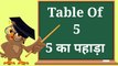 Learn Multiplication Table of Five 5 x 1 = 5,Times Tables Practice, Table of 5