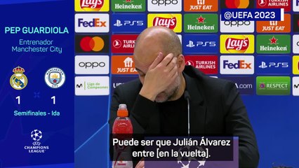 Guardiola: "Puede que Julián Álvarez juegue la vuelta, hoy era un partido de centrocampistas"