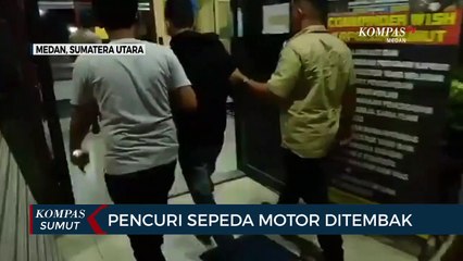 Polisi Tembak Pencuri Sepeda Motor di Medan