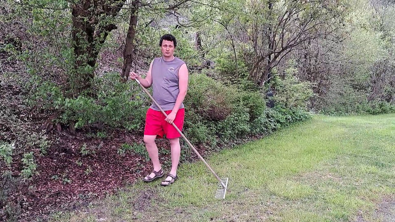 Video Hausmeistertätigkeiten Naturfläche um Haus und Unternehmen